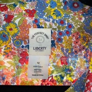 Liberty of London for J Crew floral cotton shirt
